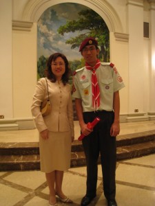 Choon Lian with Mrs Tan, principal Choon Lian with Mrs Tan, principal